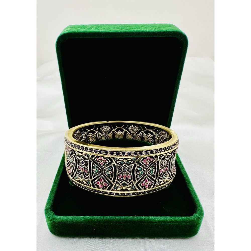 HEIDI DAUS 'Byzantine Beauty' Purple Crystal Cuff Bracelet  Multicolor Retired